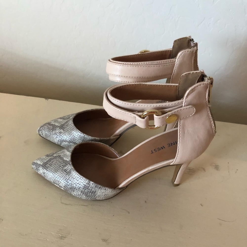 Tan Snakeskin High Heel